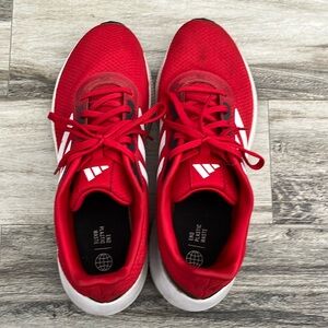 ☁️ADIDAS CLOUD FOAM ATHLETIC SHOES SIZE 11 RED GREAT CONDITION!